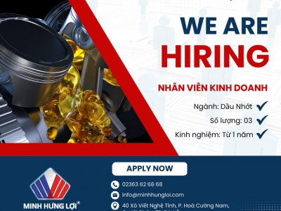 Thông báo tuyển dụng 03 nhân viên kinh doanh dầu nhớt Thông báo tuyển dụng 03 nhân viên kinh doanh dầu nhớt