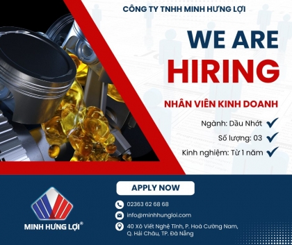 Thông báo tuyển dụng 03 nhân viên kinh doanh dầu nhớt Thông báo tuyển dụng 03 nhân viên kinh doanh dầu nhớt
